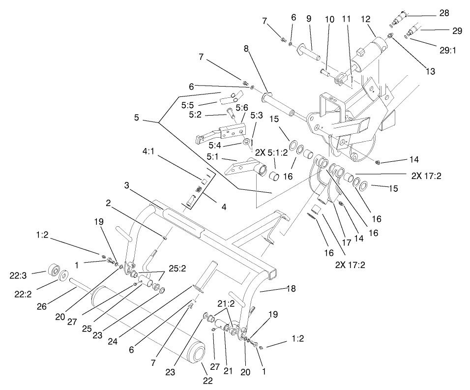 Right Hand Pull Frame Assembly