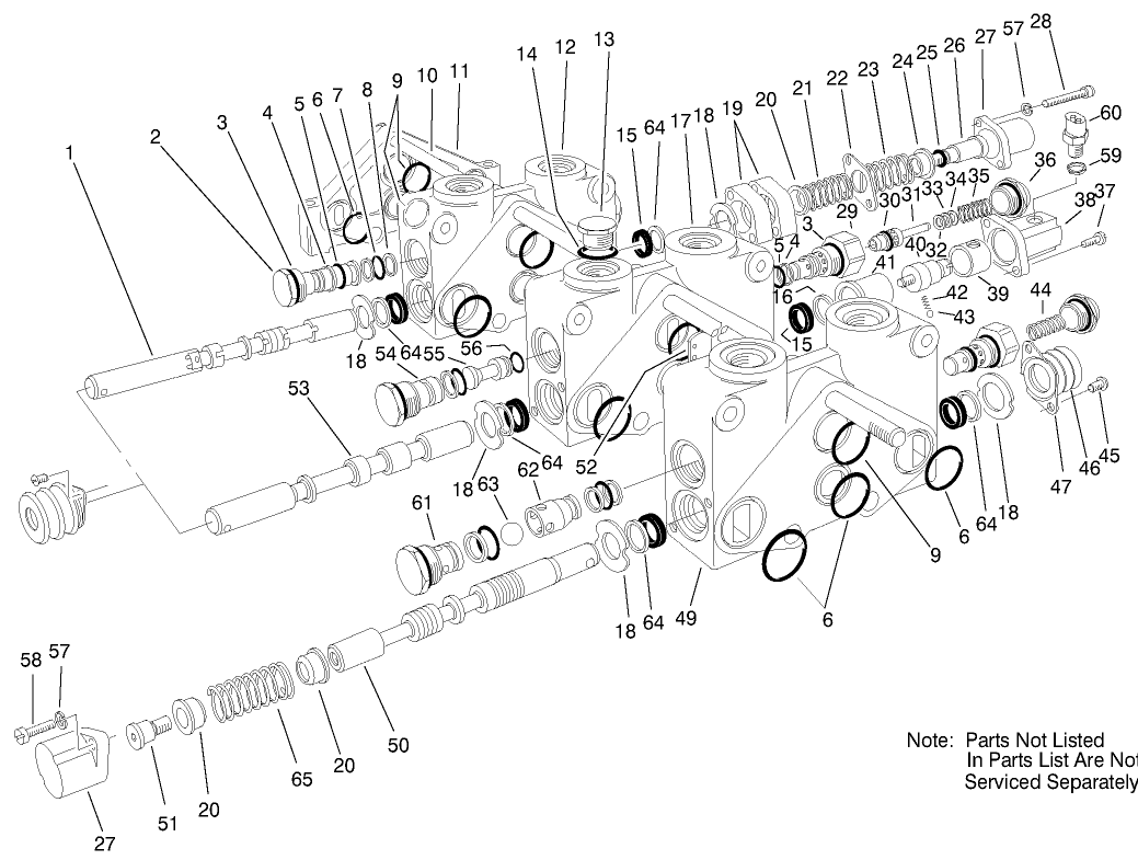Control Valve Assembly No. 84-2203 (sections 3 Thru 5)