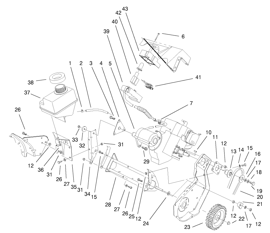 Engine & Gas Tank Assembly