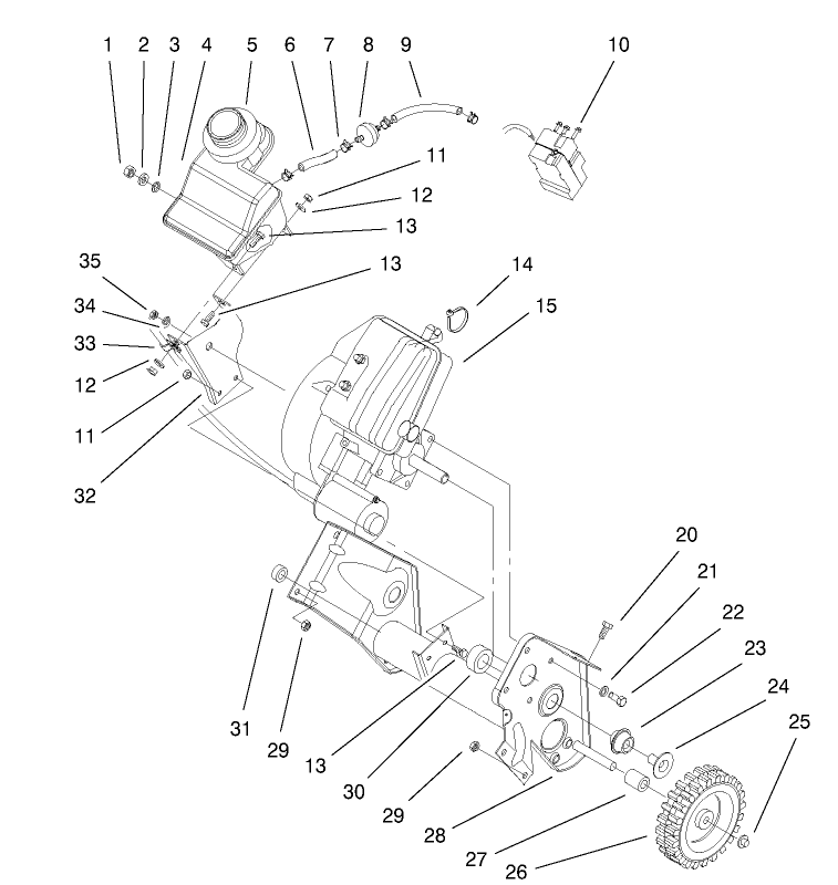 Engine and Frame Assembly
