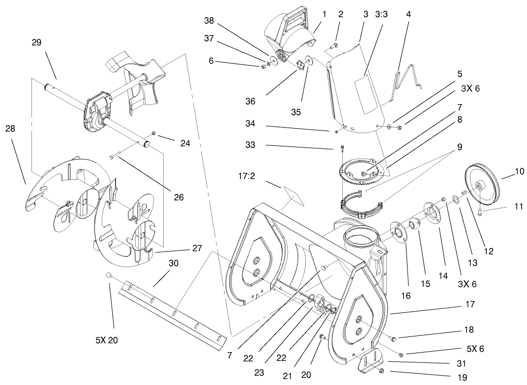 Chute And Auger Assembly