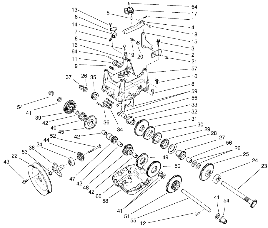 Traction Gearcase Assembly No. 66-8030