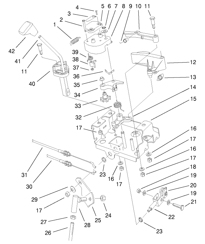 Power Shift Control Assembly