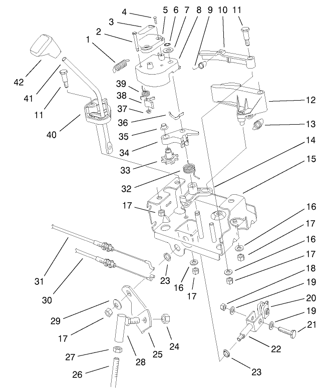Power Shift Control Assembly