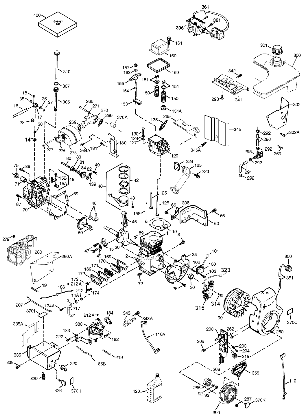 Engine Tecumseh Ohsk100-221606b (only On: 38560)(continued)