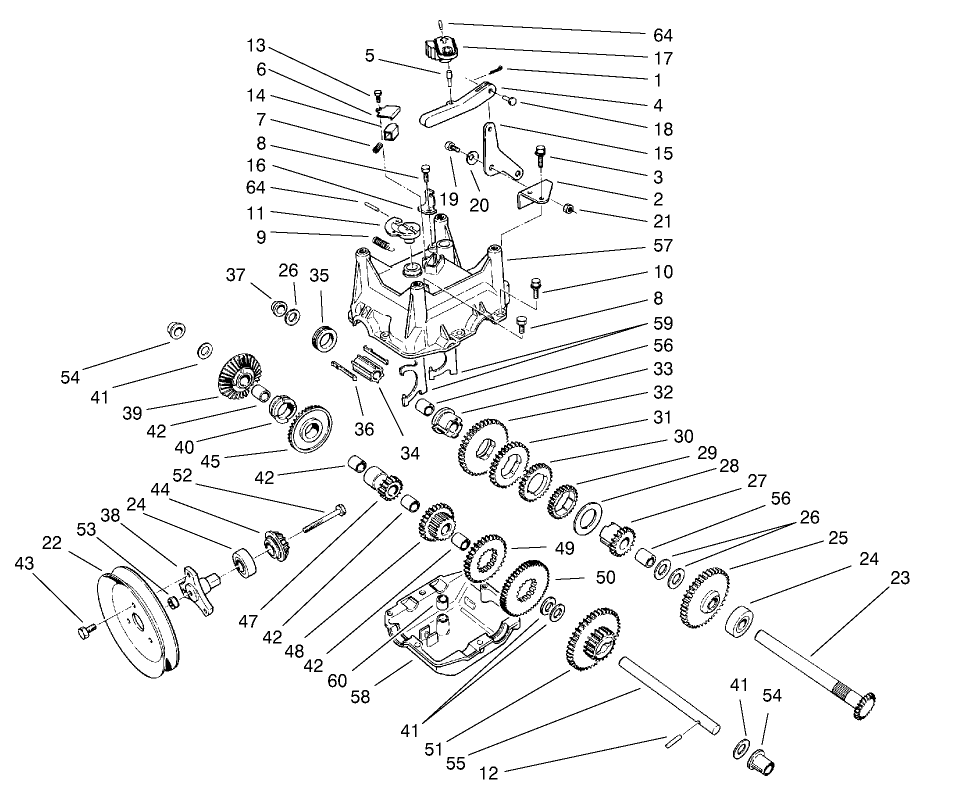TRACTION GEARCASE ASSEMBLY NO. 66-8030