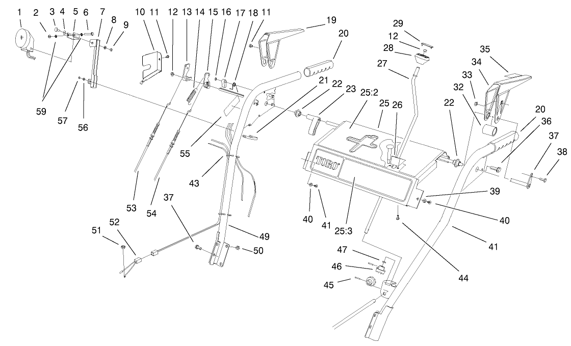 HANDLE AND CONTROL ASSEMBLY