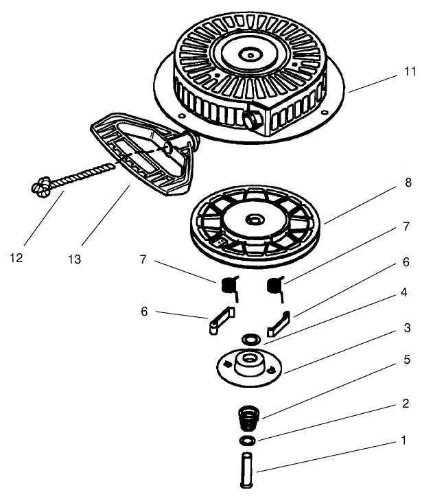 RECOIL STARTER NO. 590733 (OPTIONAL)