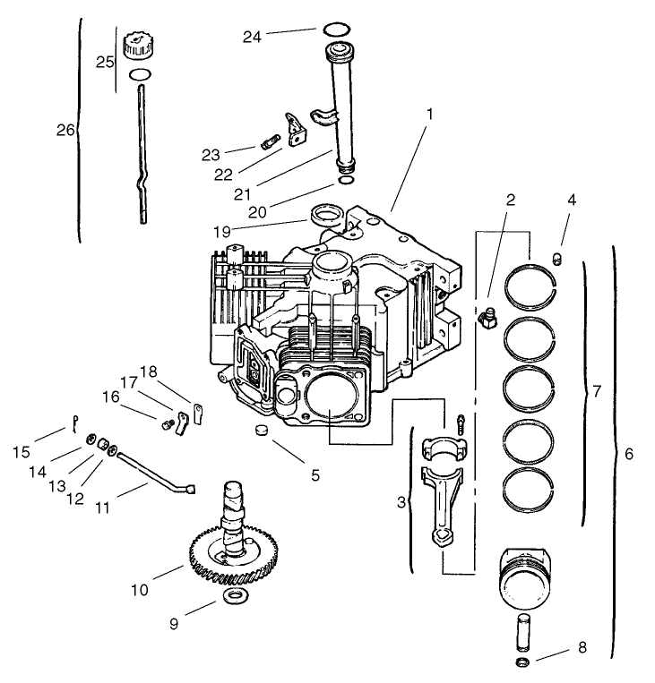 Crankcase Assembly Kohler Cv18s-Ps-61528 And Cv18s-Ps-61529