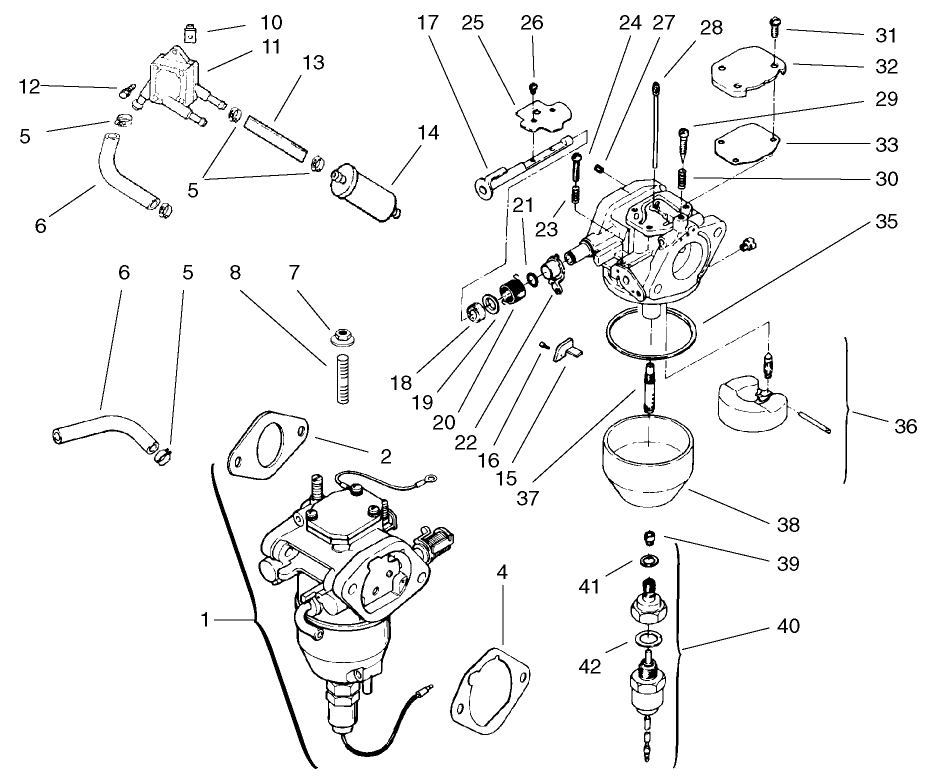 Fuel System Assembly Kohler Cv18s-Ps-61528 And Cv18s-Ps-61529