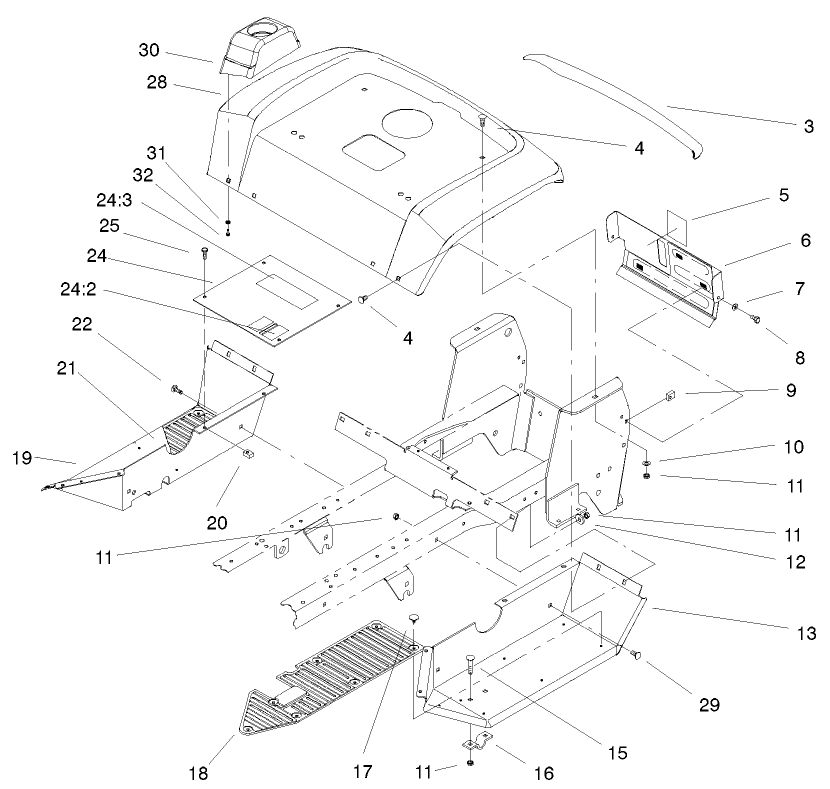 Fender And Footrests Assembly