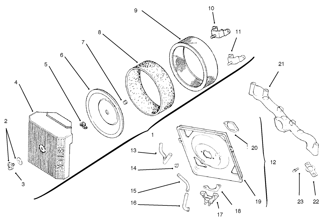 Air Intake/filtration-Kohler Cv20s-Ps65531 And Ps65532