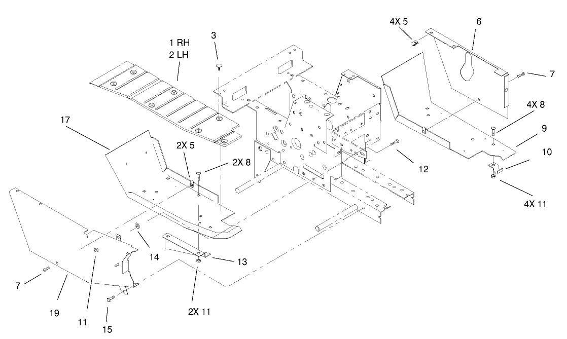 Footrest And Hoodstand Side Covers Assembly