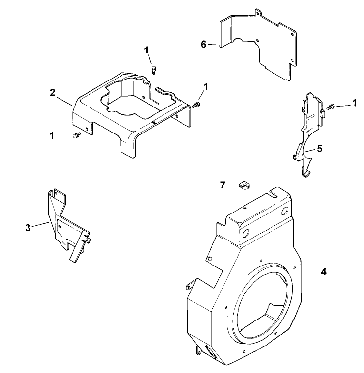 Blower Housing And Baffles (model 73449 Only)