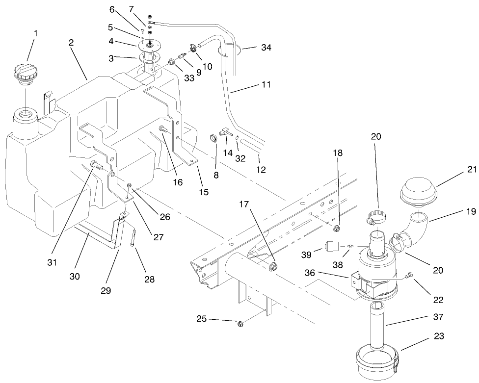 Fuel Tank & Air Cleaner Assembly