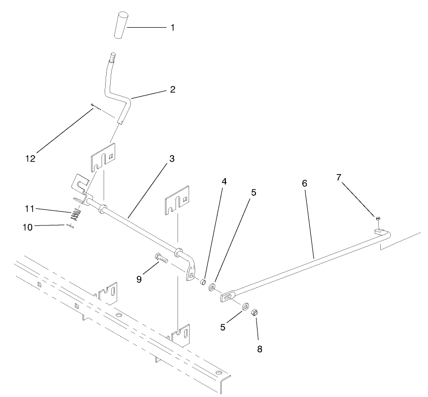Remote Hydraulics Control Lever & Linkage (model 07205tc)
