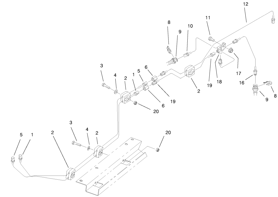 Hydraulic Brake Line Routing Assembly