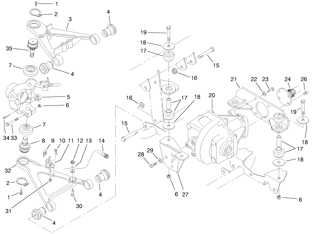 Front Suspension Control Arm Assembly