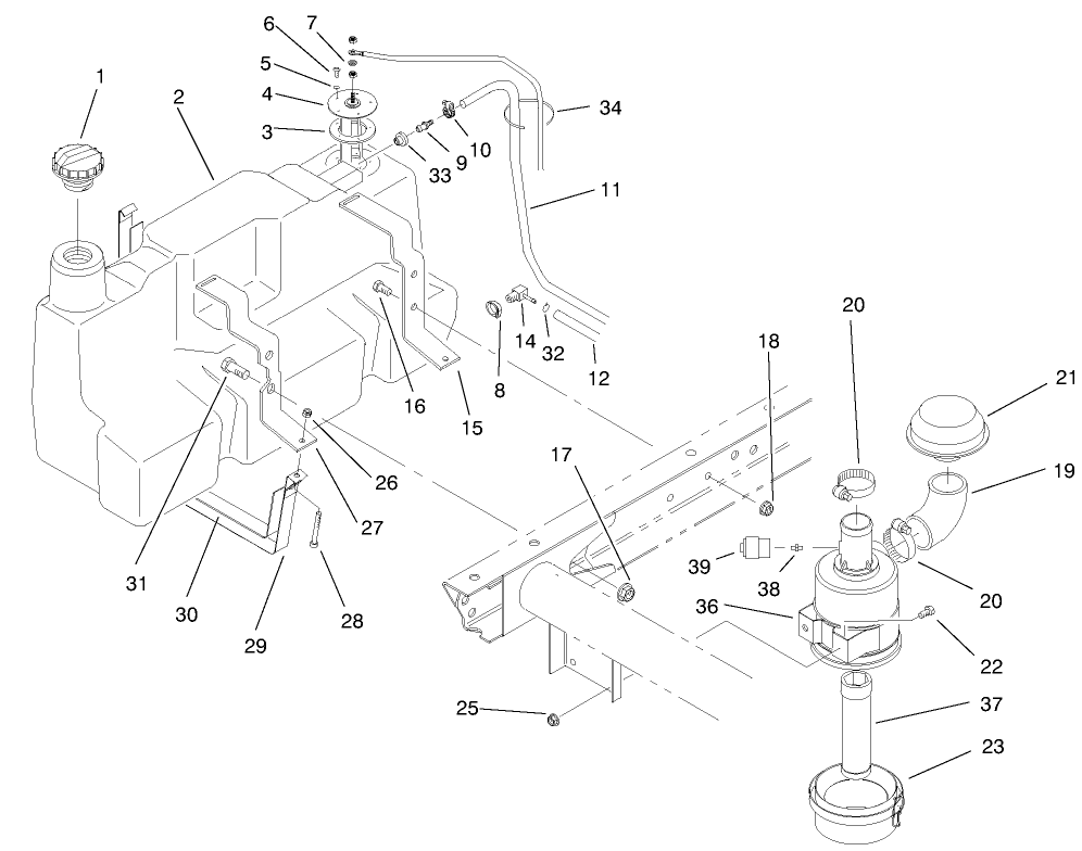 Fuel Tank & Air Cleaner Assembly