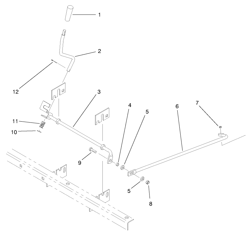 Remote Hydraulics Control Lever & Linkage (model 07215tc)