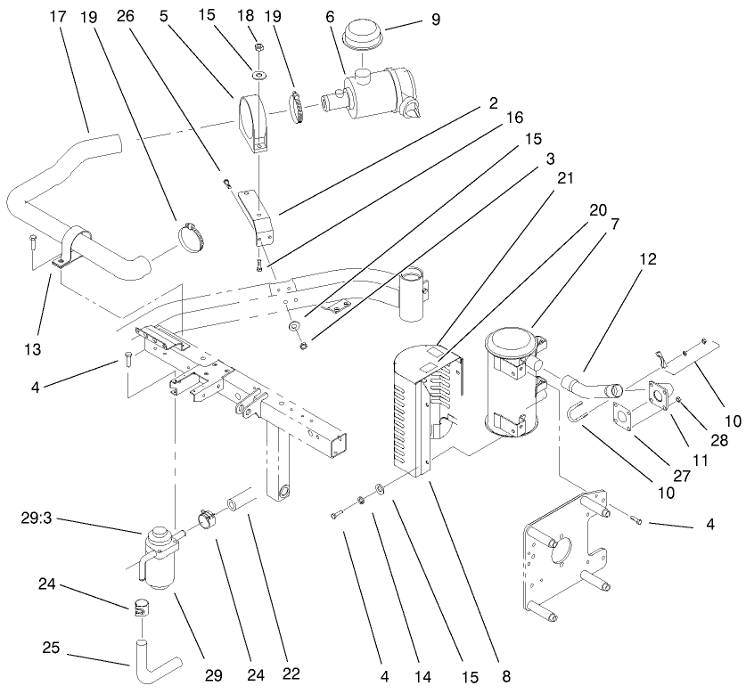Air Cleaner And Exhaust Assembly