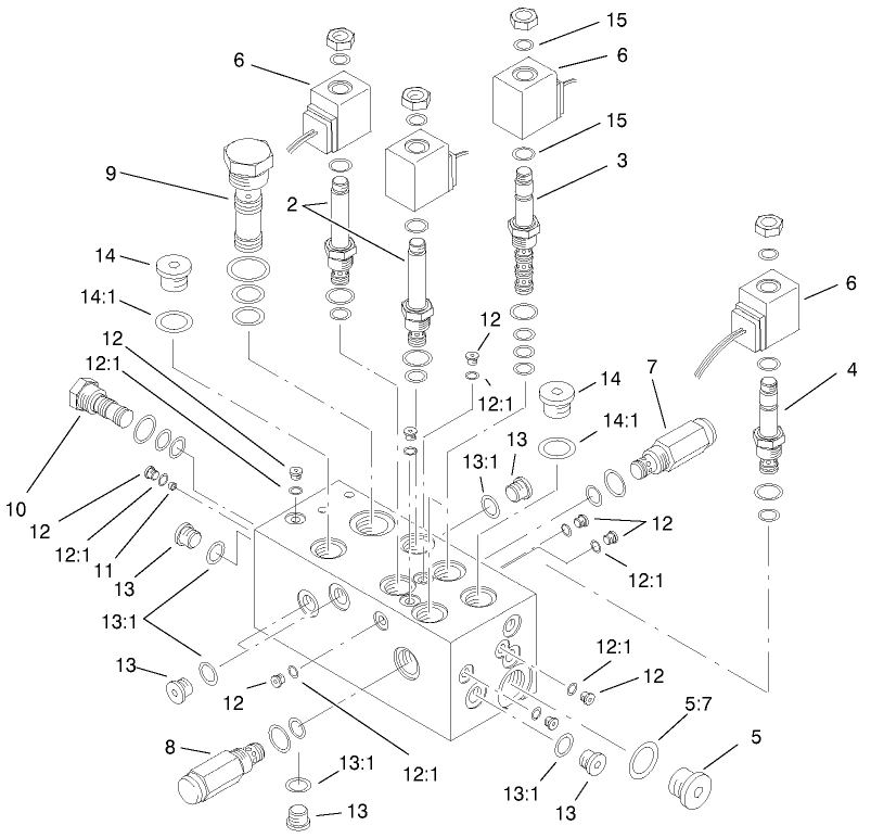 Basic Mow/lift Manifold Assembly No. 93-2240