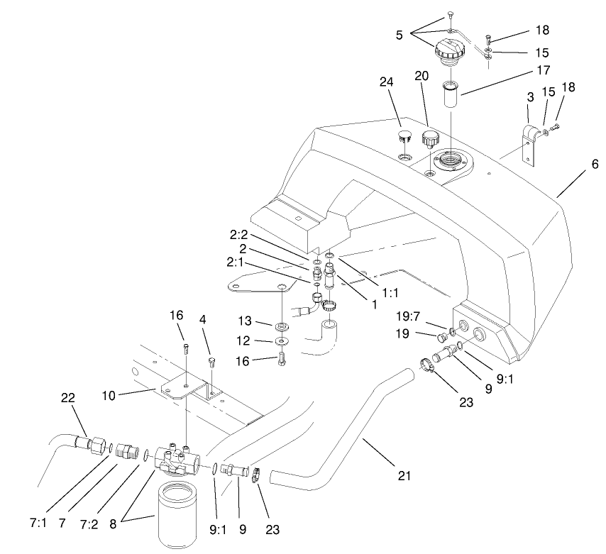 Hydraulic Tank And Filter Assembly