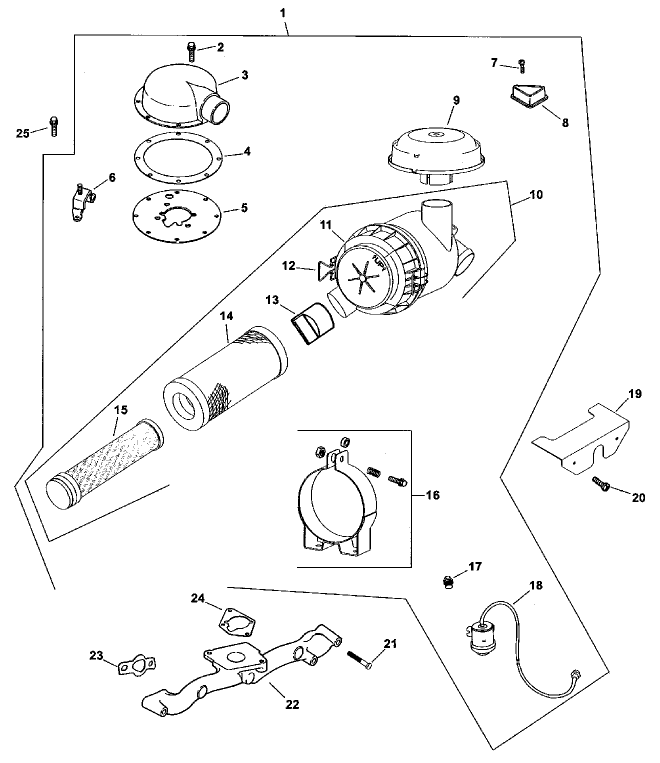 Air Intake/filtration (kohler Ch25s Ps68656)