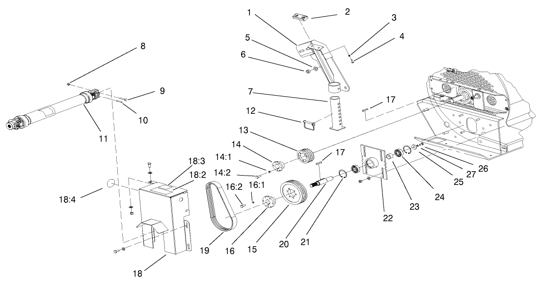 Drive Shaft And Belt Assembly