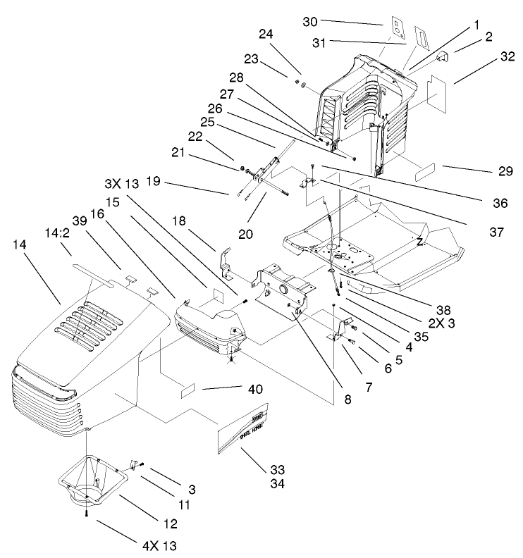 Hood & Tower Assembly