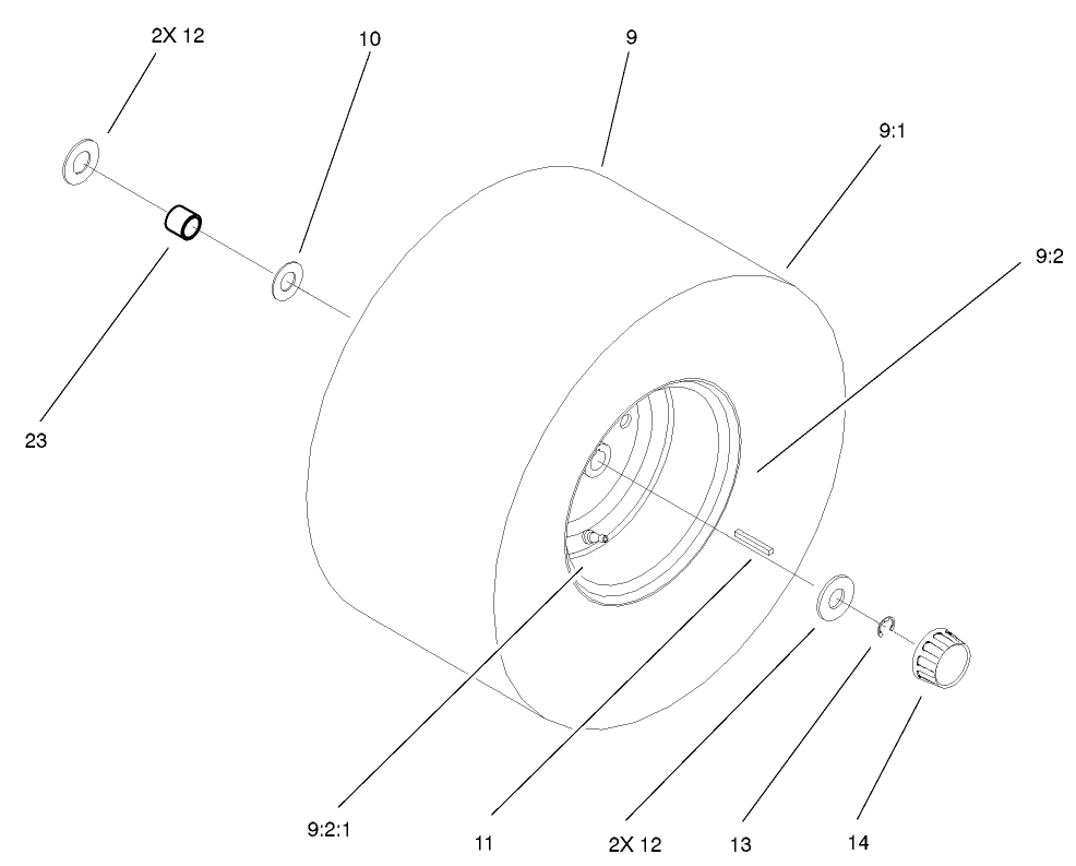 Rear Wheel & Tire Assembly