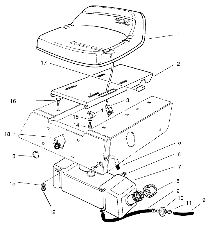 Seat & Gas Tank Assembly