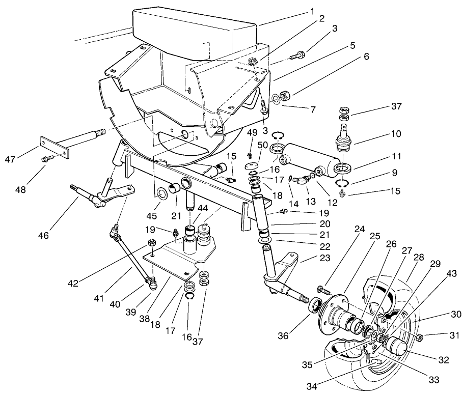 Rear Wheel & Axle Assembly