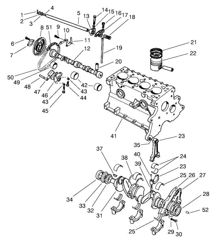 Crankshaft & Camshaft Assembly (continued)