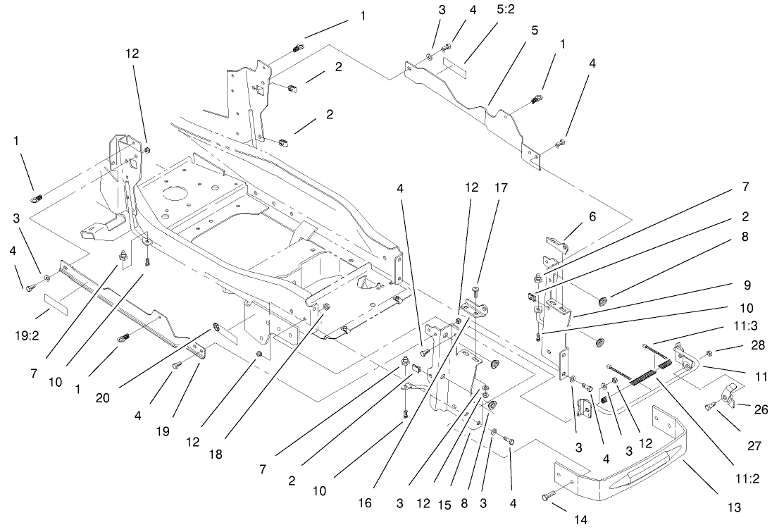 Bumper And Hood Support Assembly