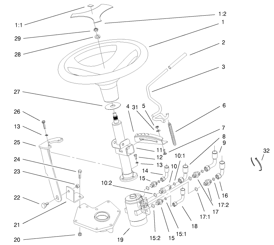 Power Steering And Tilt Assembly