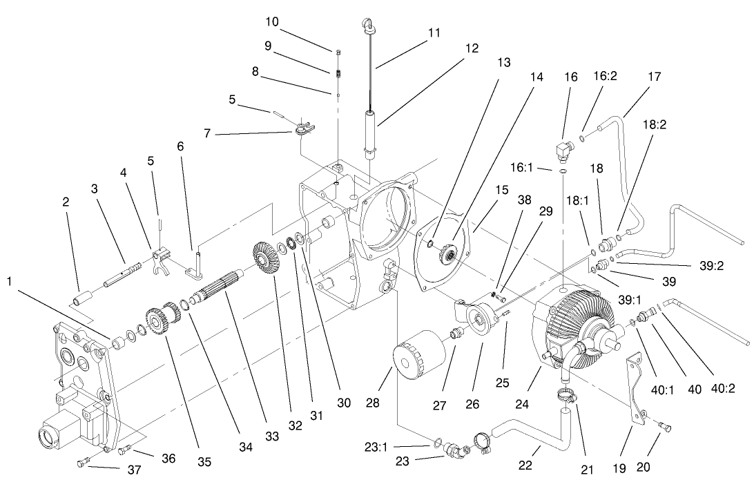 Hydro Trans Axle Assembly (continued)