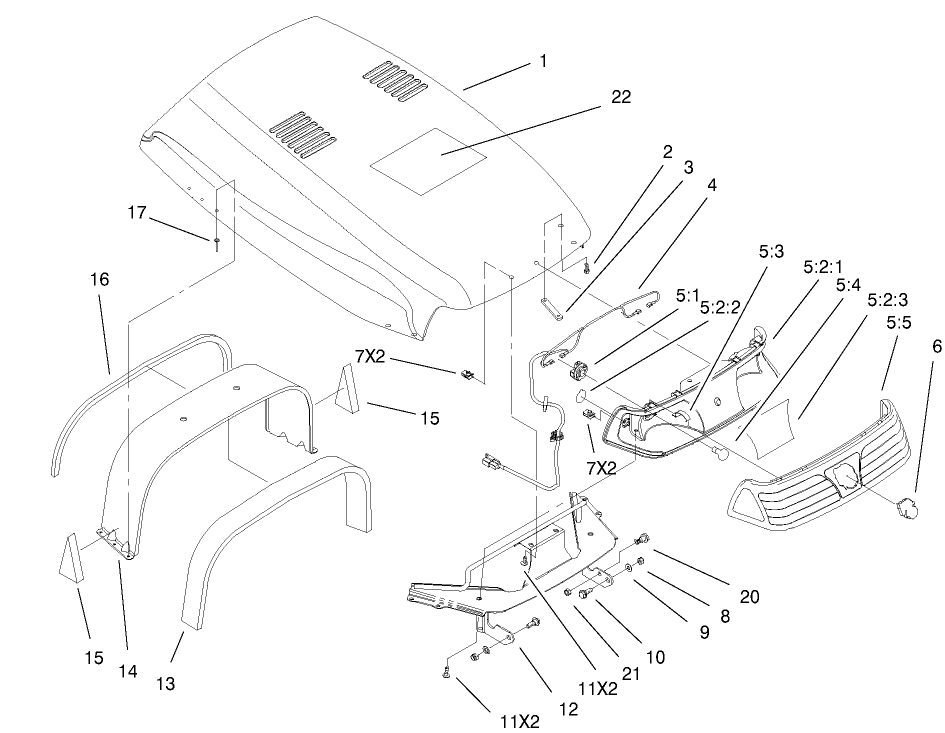 Hood And Headlight Assembly