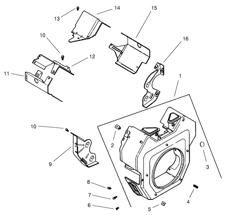 Blower Housing And Baffles-Kohler #ch22s-Ps-66545