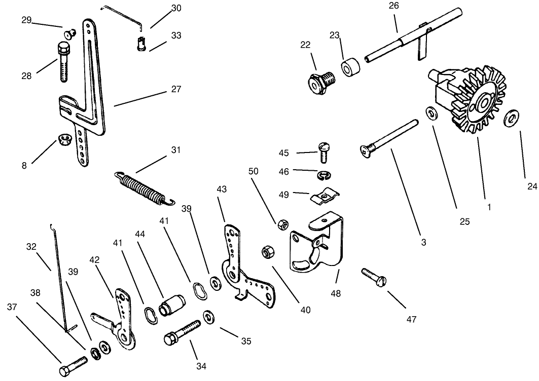 Governor Linkage Kohler Model Ms14s-Ts601559