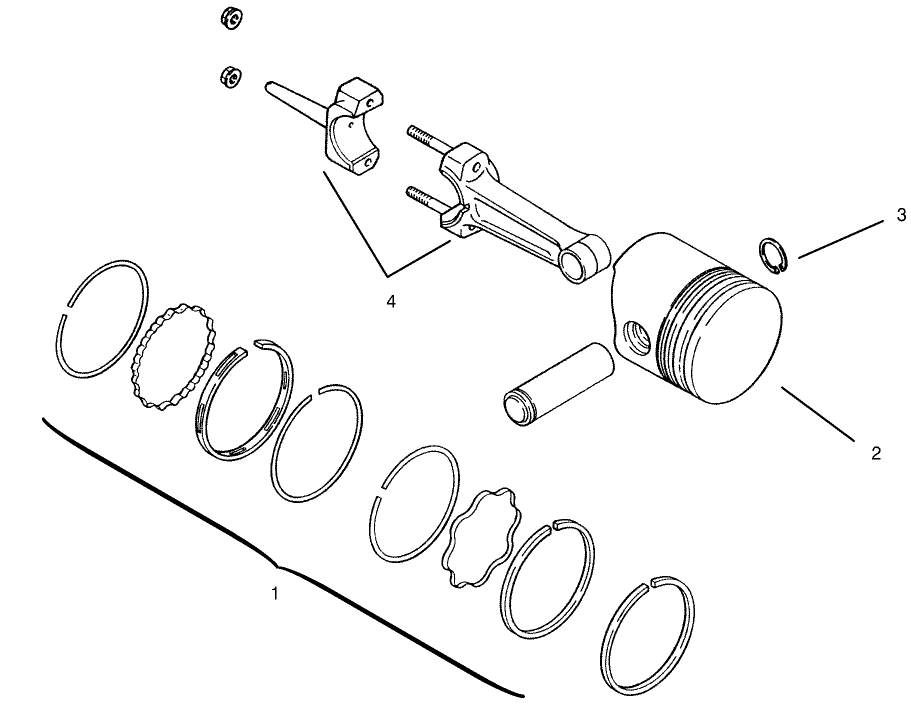 Piston And Rings Kohler Model Ms14s-Ts601559