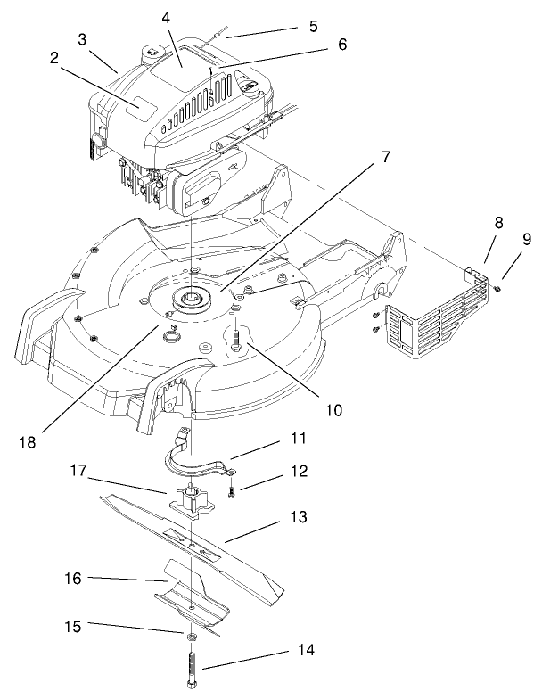 Engine and Blade Assembly