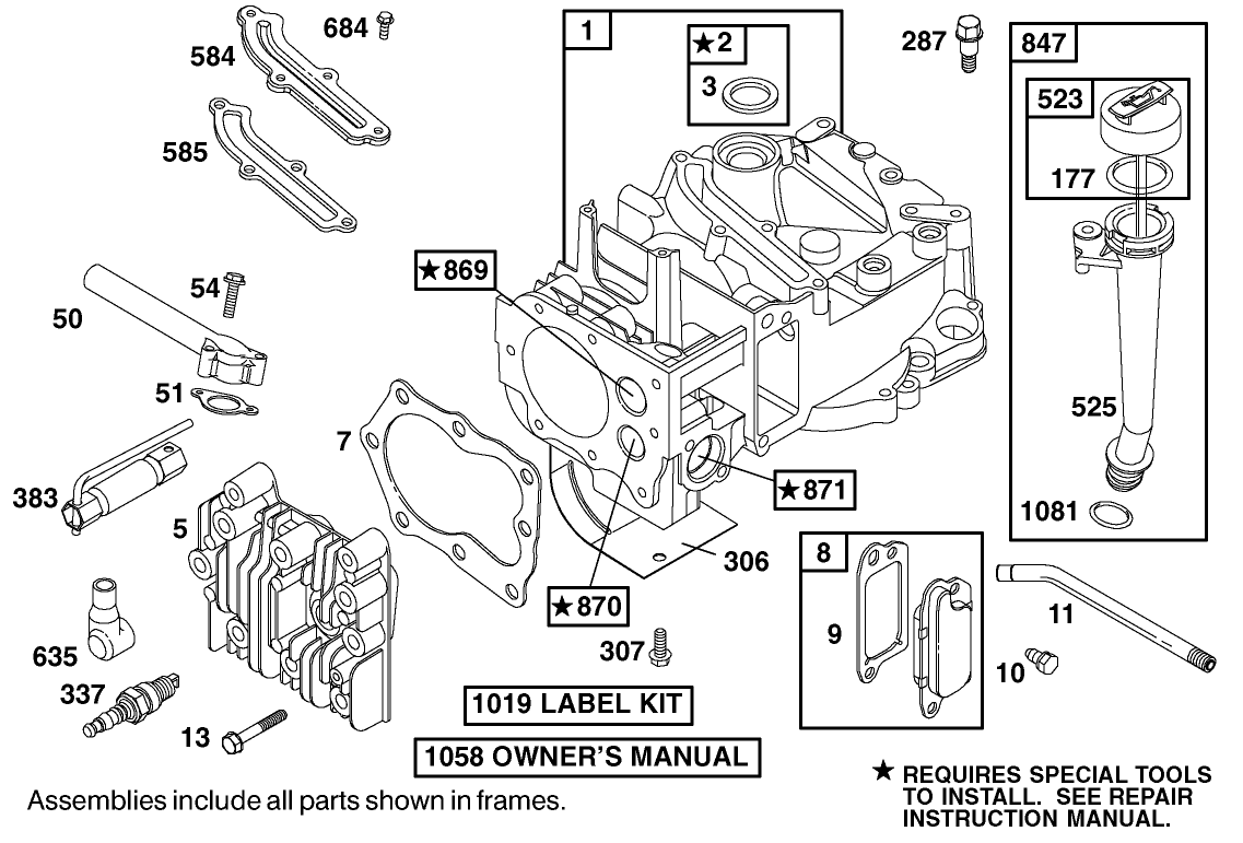 Cylinder Assembly  Briggs and Stratton 12h807-1775-E1