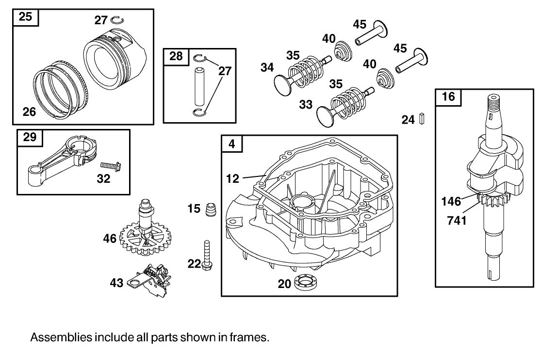 Crankshaft Assembly  Briggs and Stratton 12h807-1775-E1