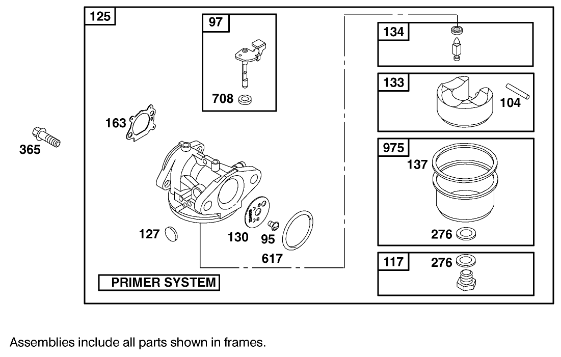 Carburetor Assembly  Briggs and Stratton 12h807-1775-E1