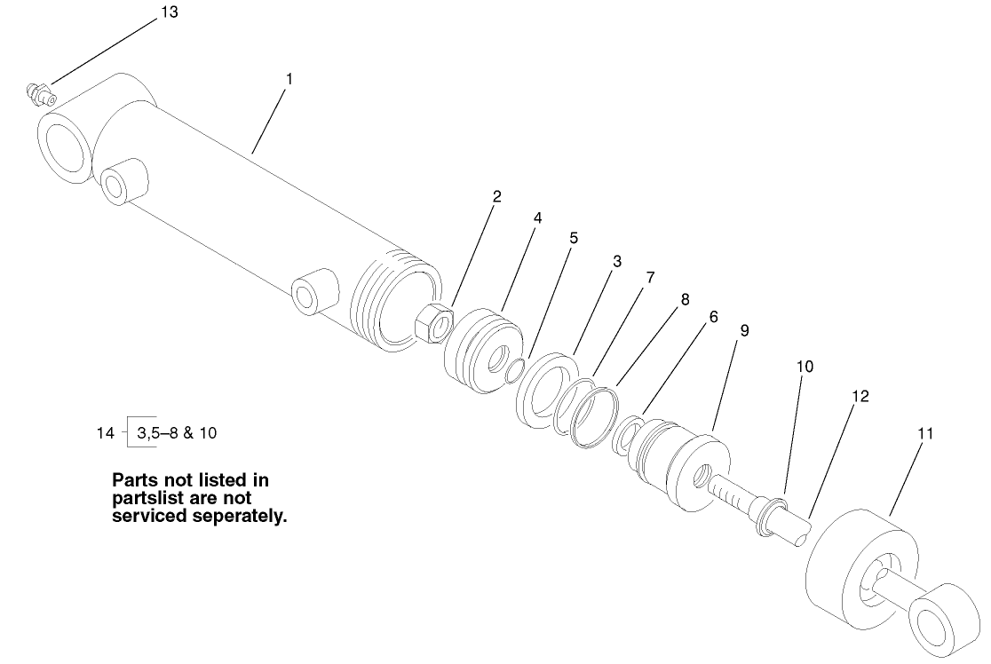 Hydraulic Cylinder Assembly No. 98-3945