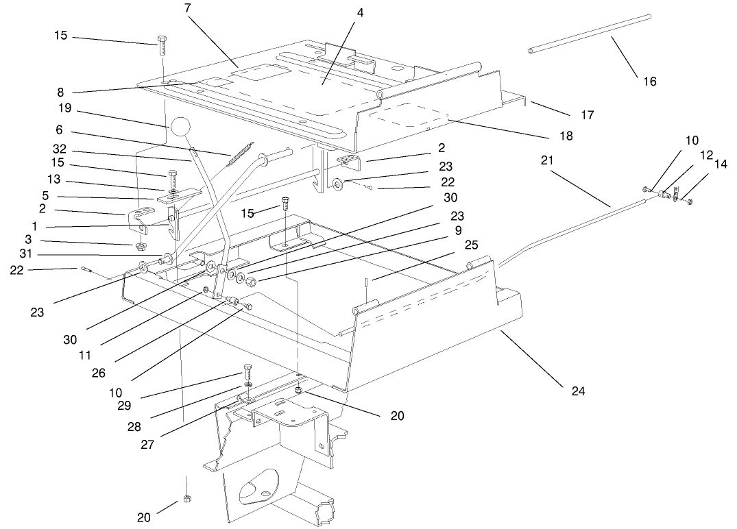Seat Frame And Throttle Assembly