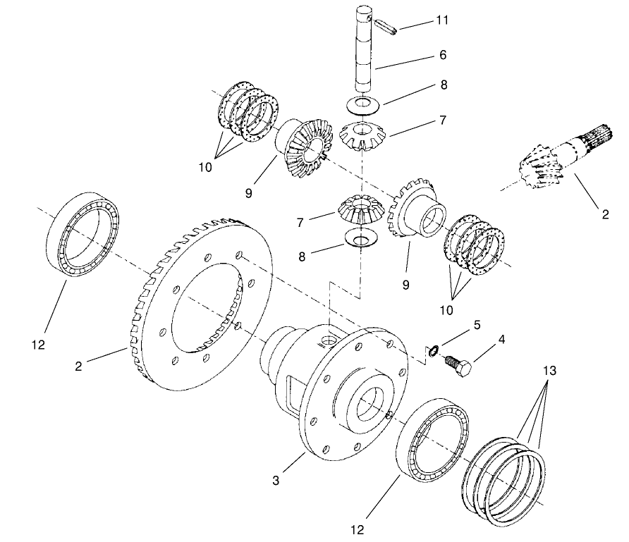 Rear Axle Assembly No. 98-3925 (continued) Differential Assembly