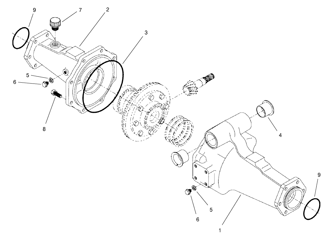Rear Axle Assembly No. 98-3925 (continued) Axle Support Assembly