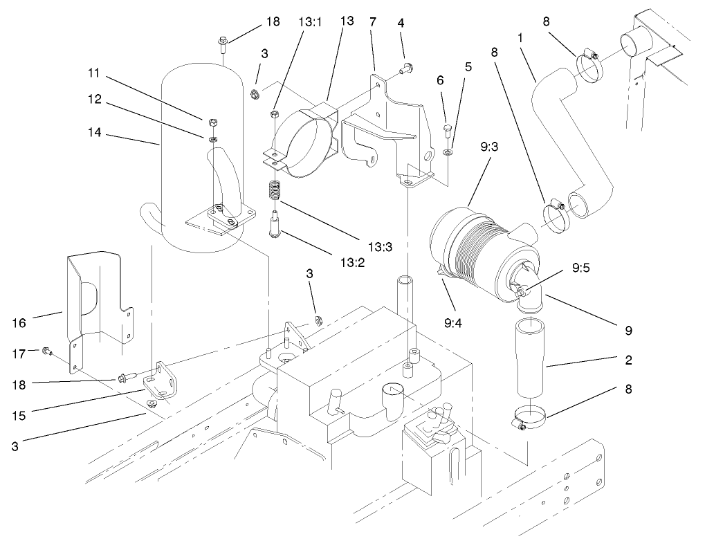 Air Cleaner And Muffler Assembly